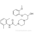 1-pipérazineacétamide, N- (2,6-diméthylphényl) -4- [2-hydroxy-3- (2-méthoxyphénoxy) propyl] - CAS 95635-55-5